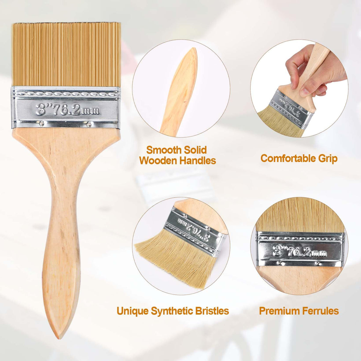 INCIKITI wide brush head delivers fast coverage across walls and decks
