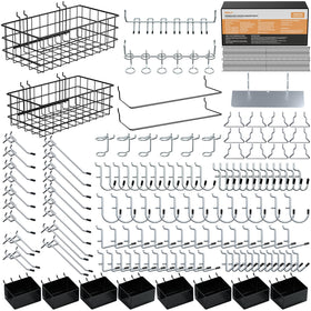 INCLY 238pcs pegboard kit front view for organized garage storage