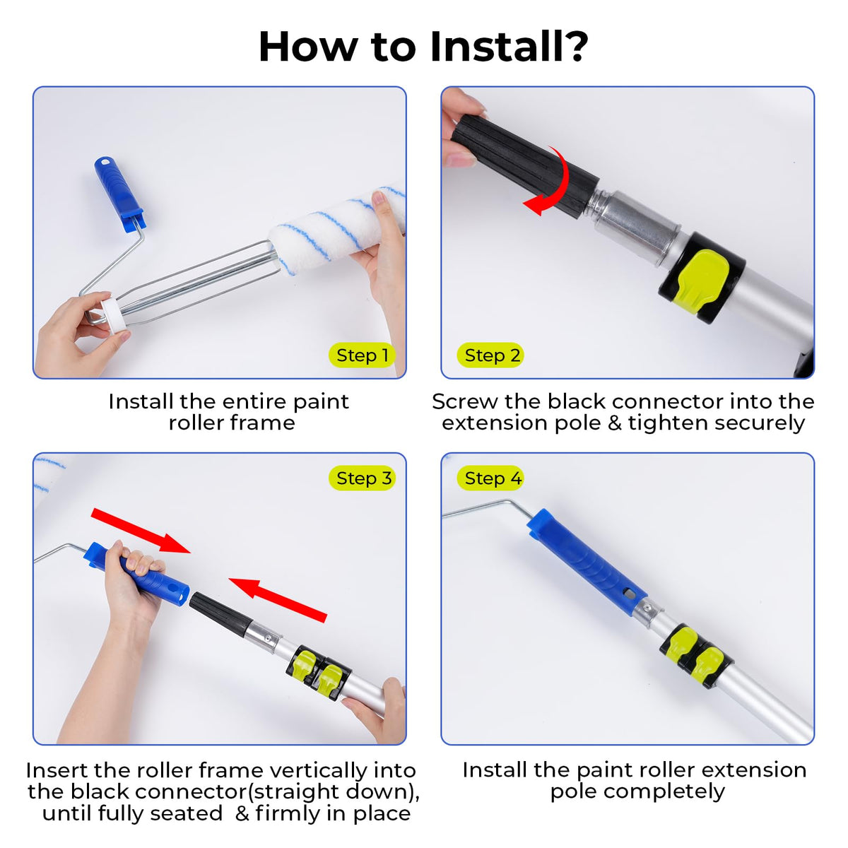 INCLY 4-inch roller is perfect for tight spaces and edges.