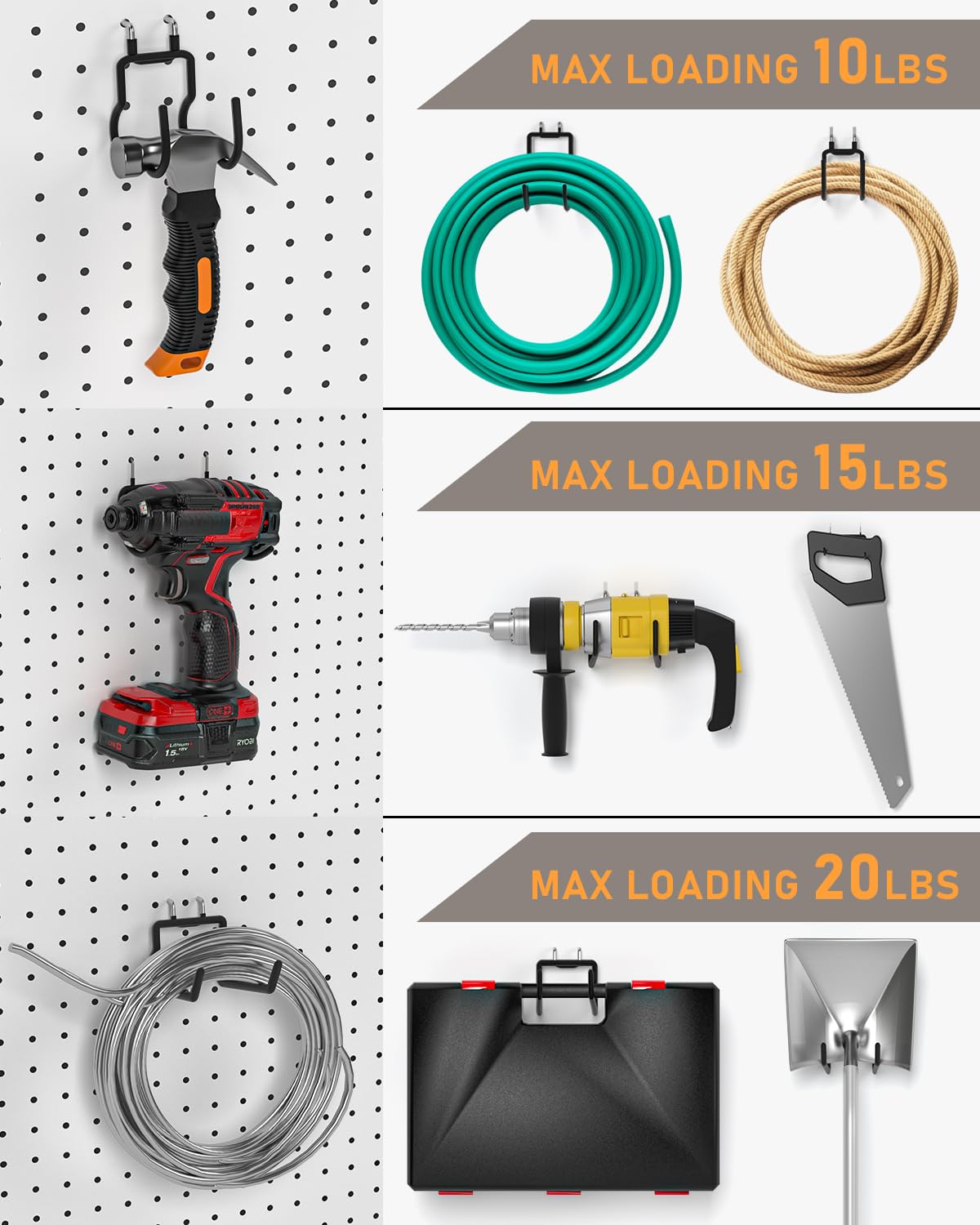 INCLY 6-inch double-arm hook in use with a long-handled tool