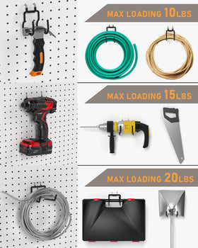 INCLY 6-inch double-arm hook in use with a long-handled tool