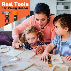 INCLY 95 PCS Kids Tool Set Woodworking projects encourage creativity and motor skills