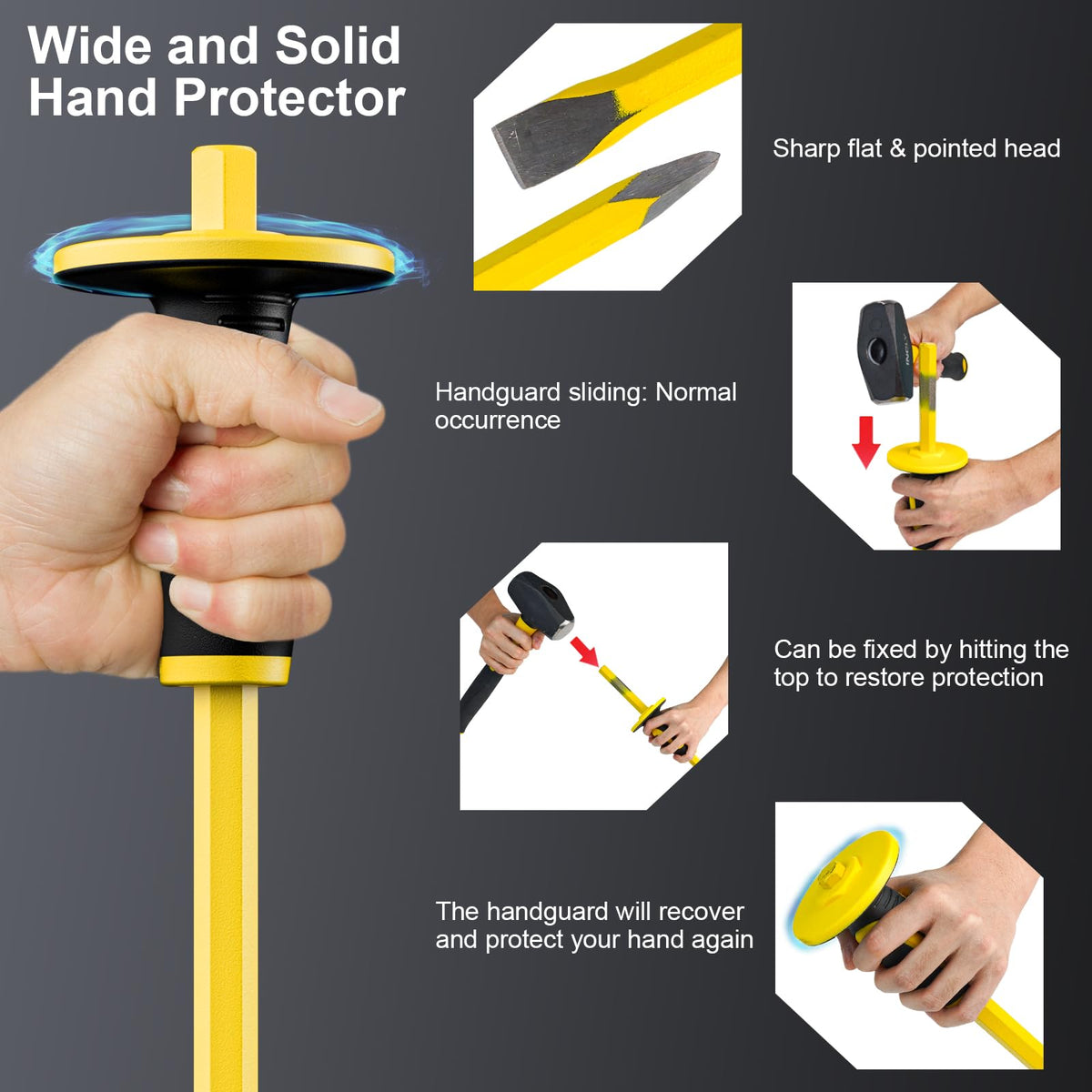 INCLY concrete chisels collection for brickwork and tile removal