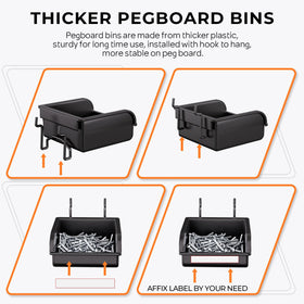 INCLY peg locks stabilize arrangements and prevent wobble during removal