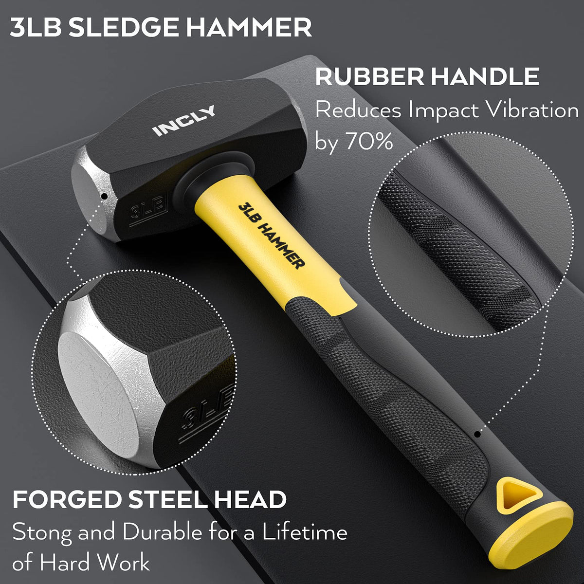 INCLY flat mason chisel ready for cutting brick and concrete work.