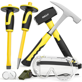 INCLY geology kit with 3lb sledge hammer for sturdy rock work.