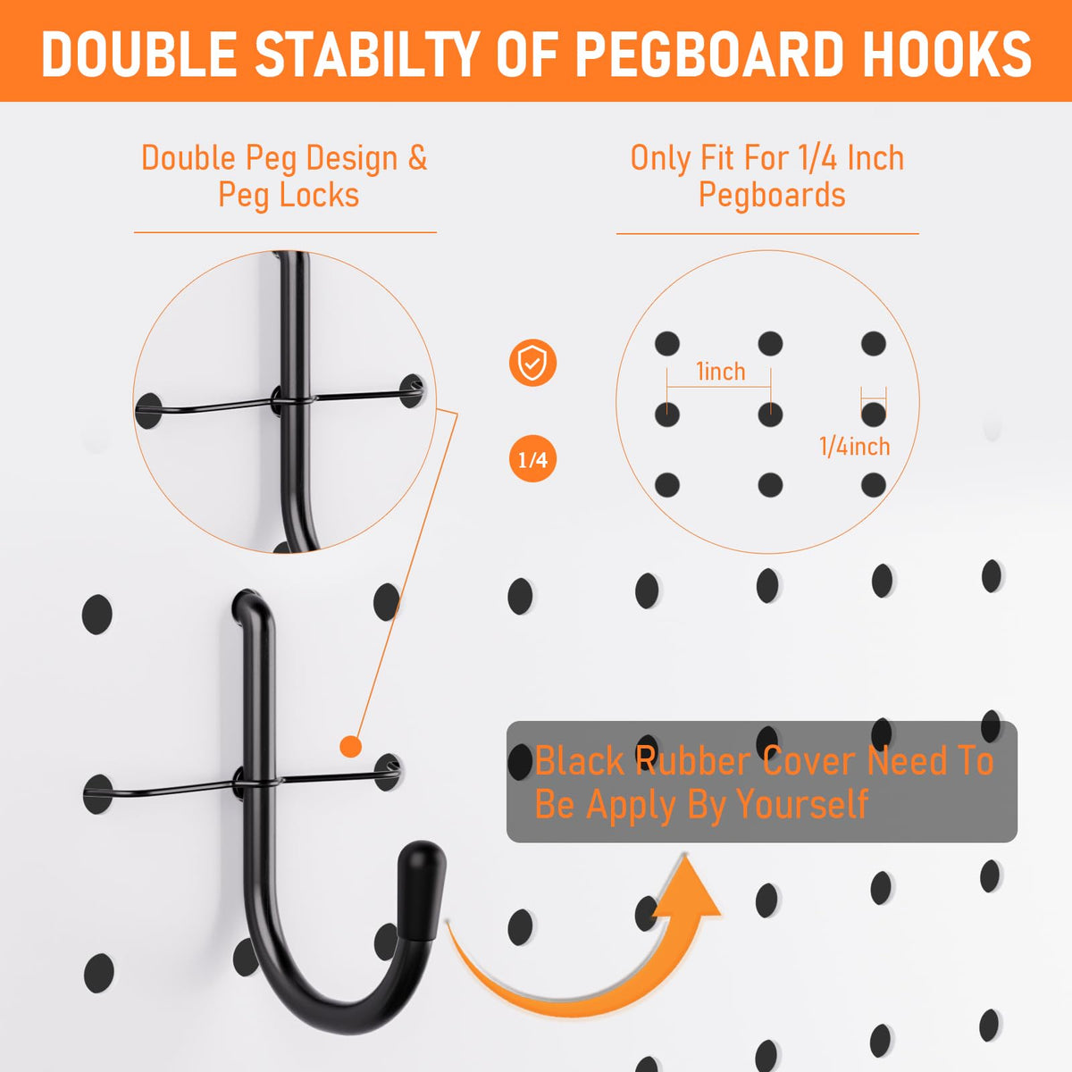 INCLY pegboard accessories organize tools and small parts for easy access