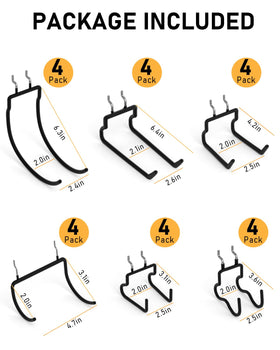INCLY heavy-duty pegboard hooks showing robust mounting