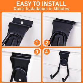 INCLY large J-hook with gear on slatwall illustrating sturdy load handling