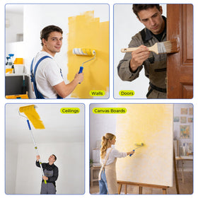 INCLY paint brushes set enables precise trim and coverage.