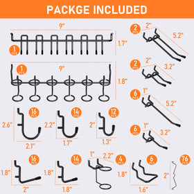 INCLY peg locks provide extra stability and prevent slipping on pegboards