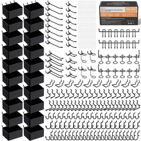 INCLY 300-piece pegboard kit with sturdy hooks and bins for organization