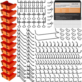 INCLY pegboard bin hooks for organized tool storage and quick access.