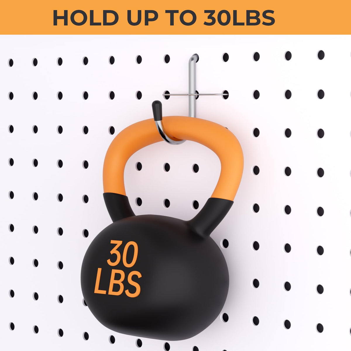 INCLY 1/4-inch pegboard hooks securely fit standard boards