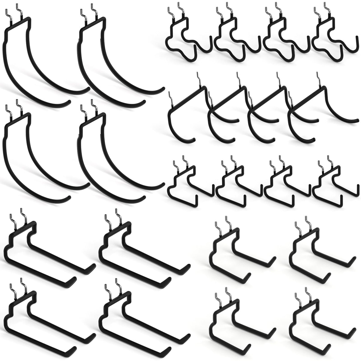 INCLY pegboard hooks 24-pack variety set for versatile tool organization