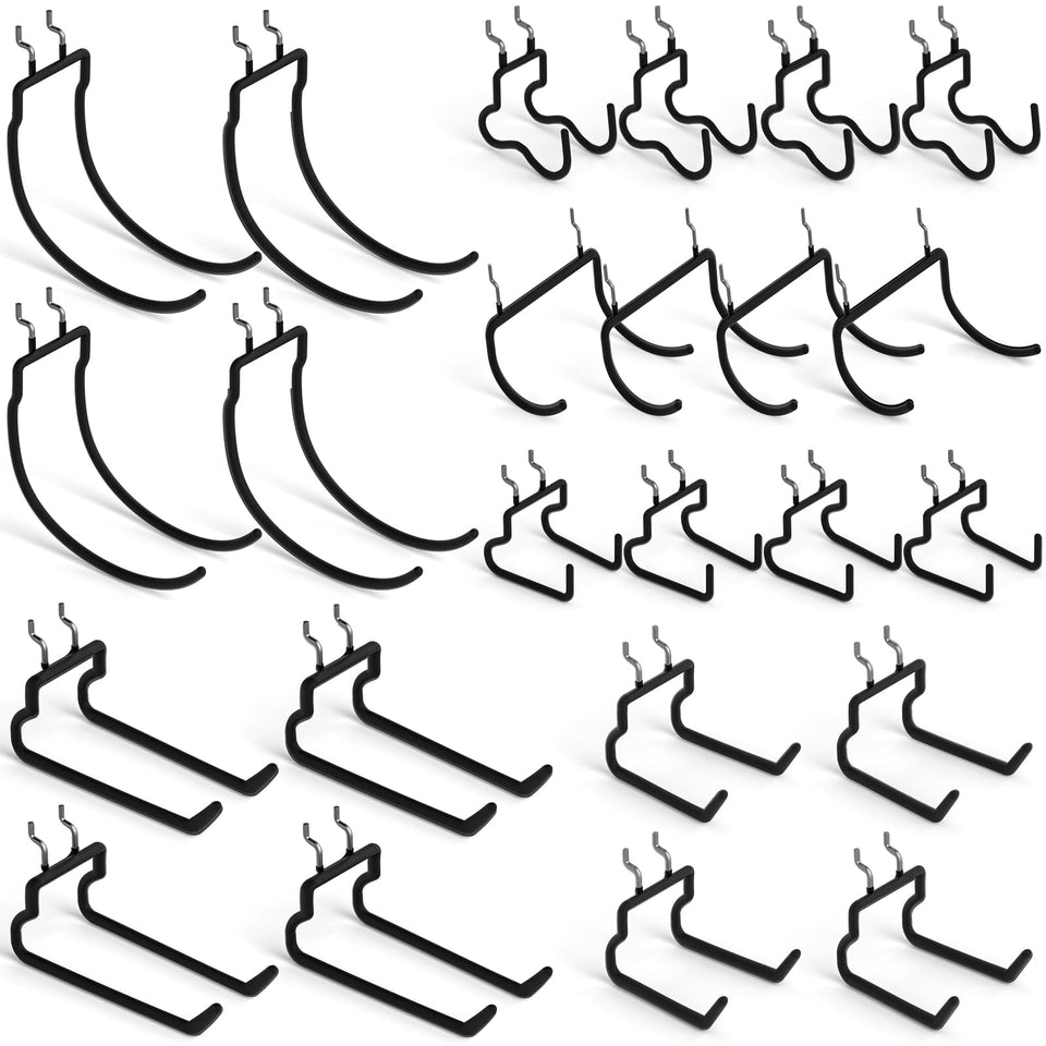 INCLY pegboard hooks 24-pack variety set for versatile tool organization