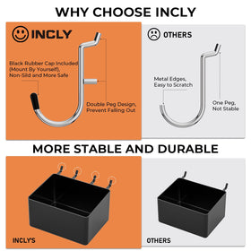 INCLY pegboard hooks multipack enabling flexible hanging and quick reconfiguration