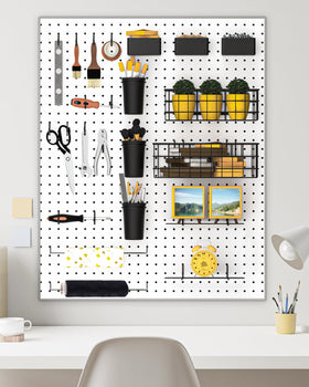 INCLY pegboard organizer kit showcasing a compact, space-saving setup