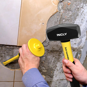 INCLY protective work gloves cushion hands during tough material work.