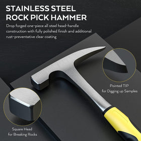 INCLY four-chisel set for precise removal of rock and brick