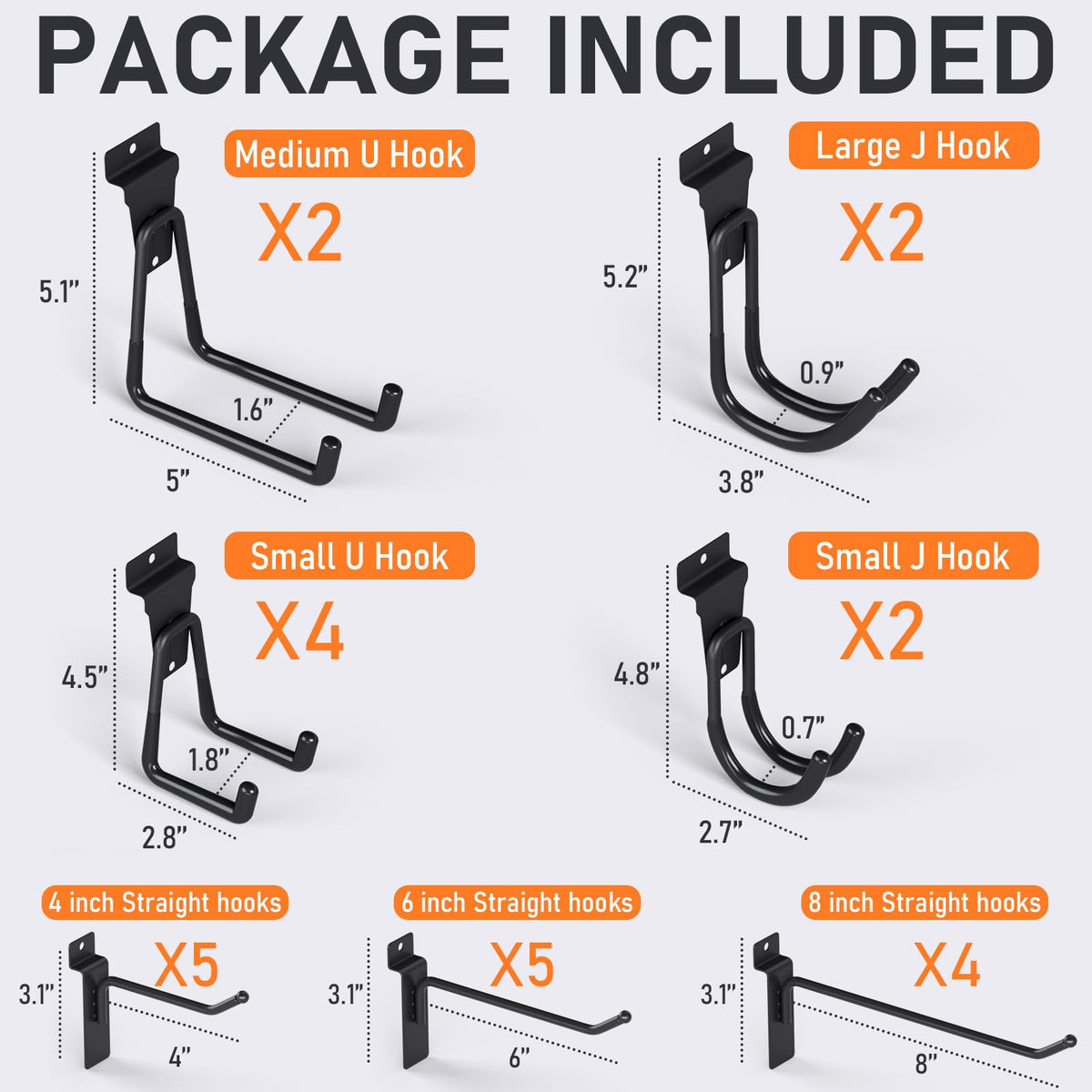 INCLY small U-hook close-up highlighting secure grip and rust resistance