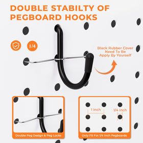 INCLY pegboard system helps organize a busy workspace