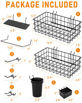 INCLY steel tray on a pegboard for sturdy display and storage
