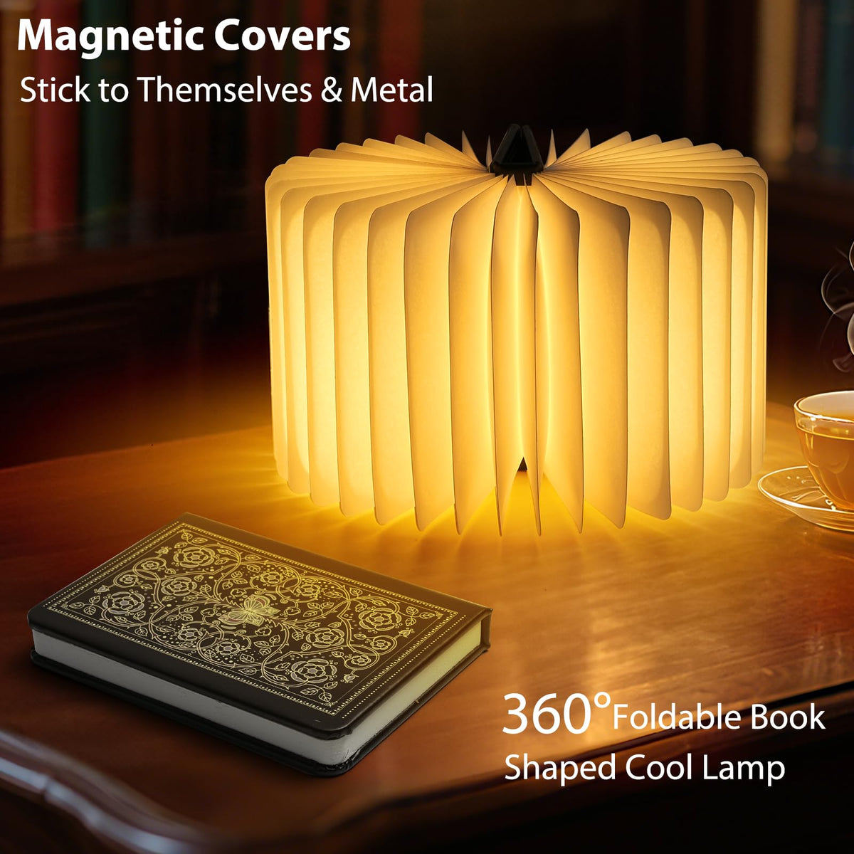 Incolumitas USB rechargeable lamp shown on desk for focused study.