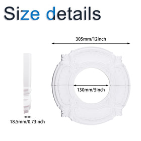 INCREWAY Ceiling Medallion Inner 5in Cutout supports compact fixtures with a clean central reveal.