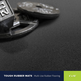 IncStores 4x10 rubber texture close-up highlighting slip-resistant surface for safe workouts.