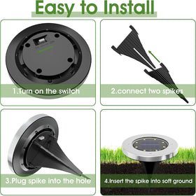 INCX 4.6-inch solar lights with wireless installation for easy setup.