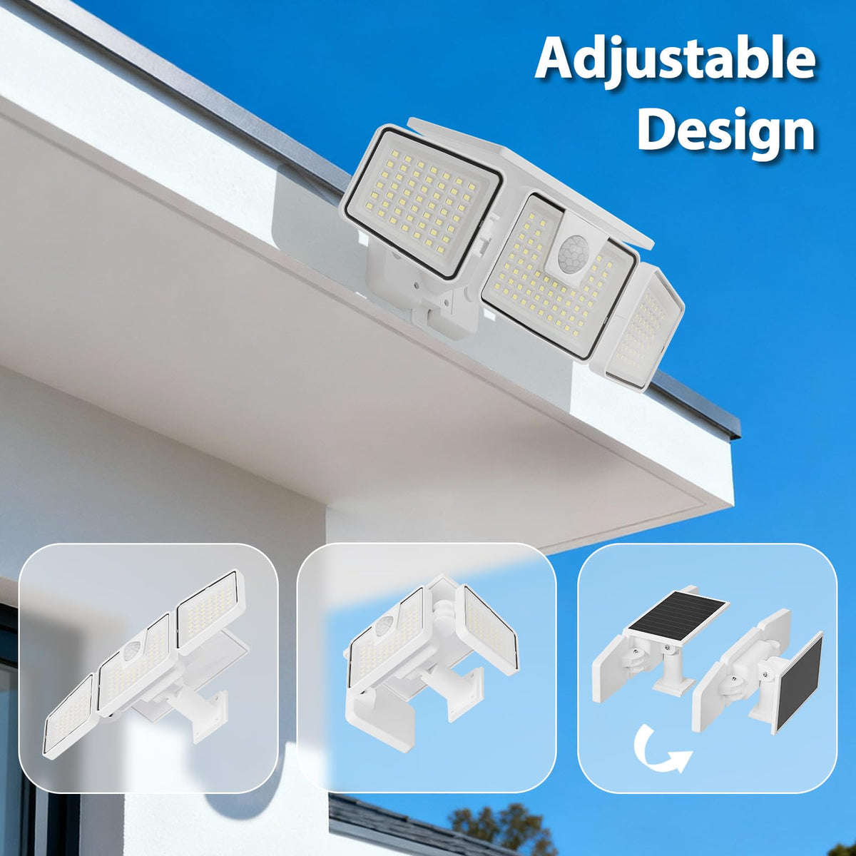INCX IP65 waterproof solar security lights withstands all weather conditions.