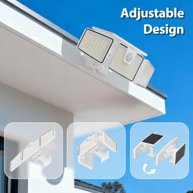 INCX IP65 waterproof solar security lights withstands all weather conditions.