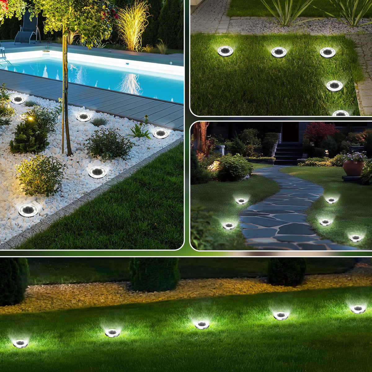 INCX Solar Ground Light creates warm patio-area ambience