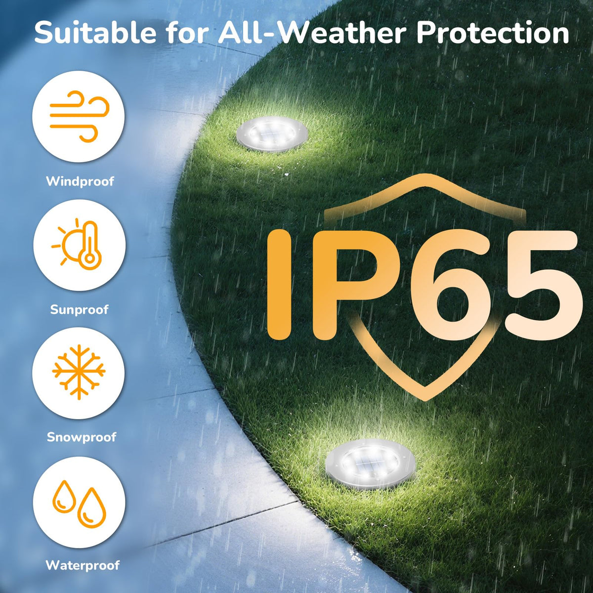 INCX solar light with waterproof stainless steel body for durable outdoor use