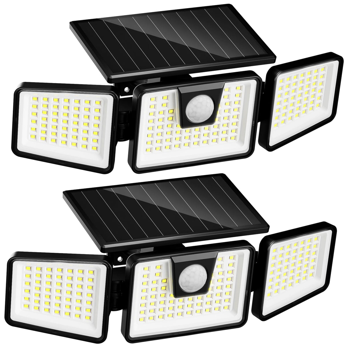 INCX solar lights mounted on wall providing wide outdoor illumination for entryways