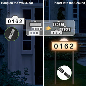 INDARUN IP65 weatherproof address sign withstands rain and weather