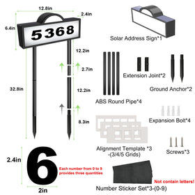INDARUN solar address sign night illumination highlights house numbers after dark