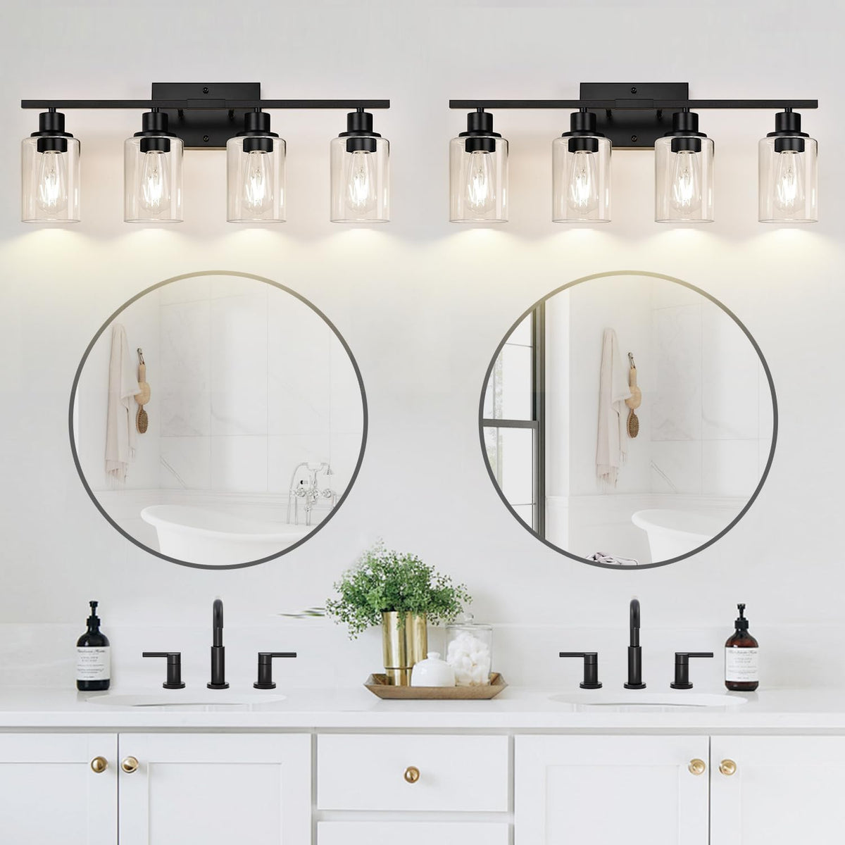 Indoi 23-inch bathroom wall lamp over a mirror for wide coverage