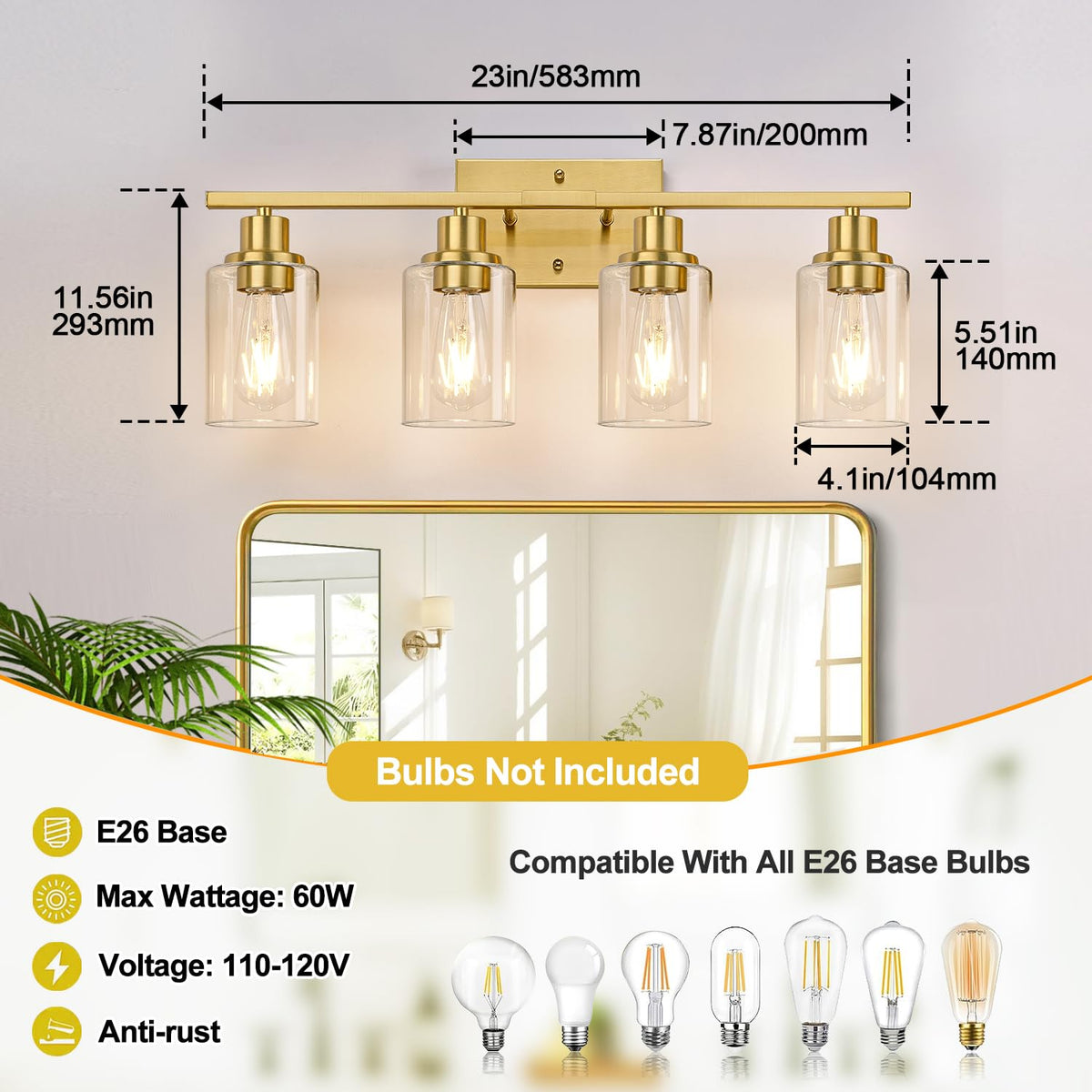 36-month warranty and responsive support for Indoi vanity lights.