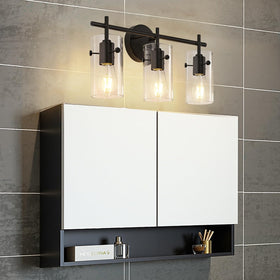 Indoi dimmable vanity light with compatible bulbs for adjustable brightness.