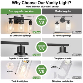 Indoi bathroom wall lamp designed for mirror illumination with durable construction.