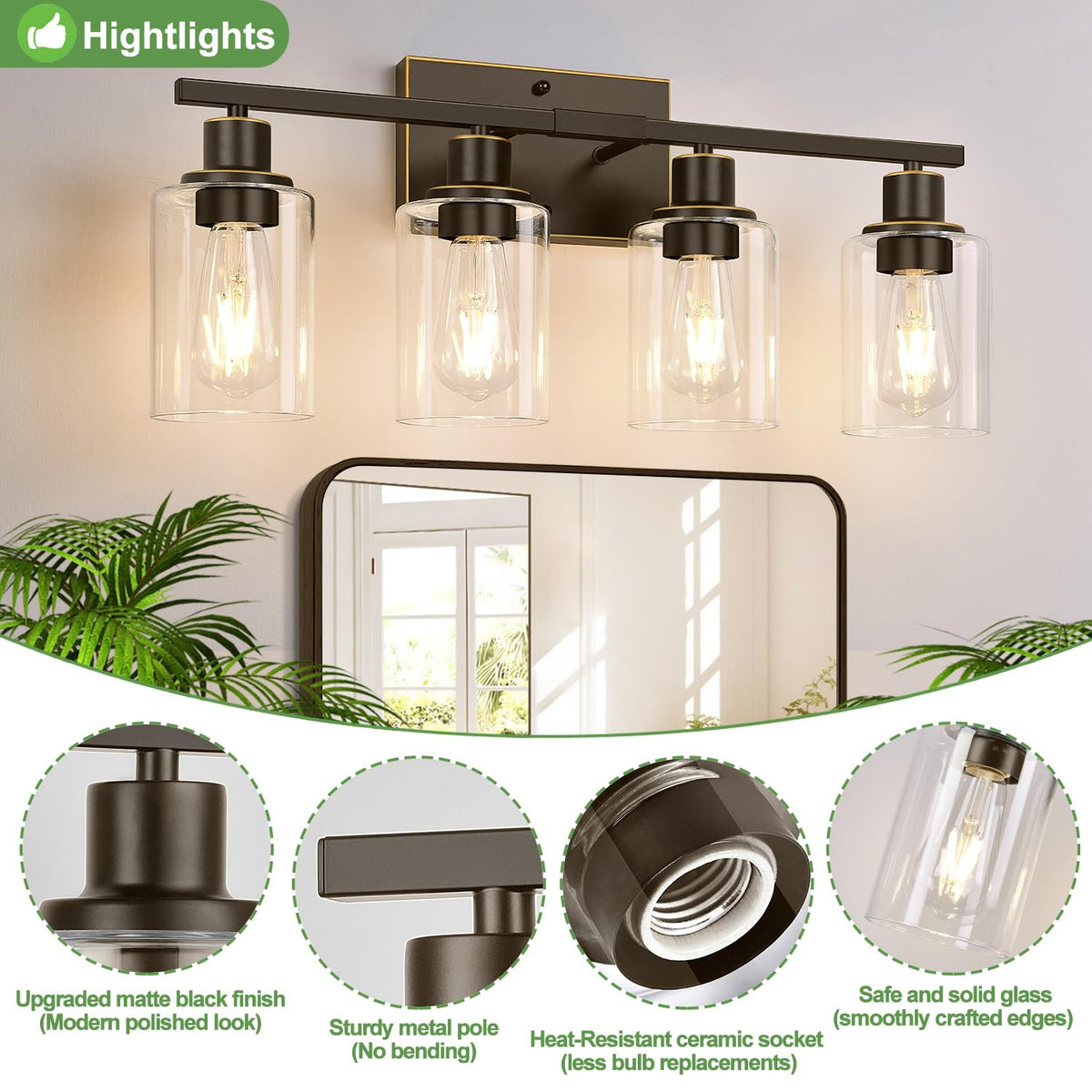Indoi ceramic heat-resistant socket close-up ensures reliable performance during longer bulb usage.