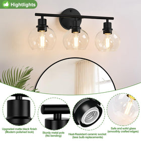 Indoi durable metal construction for long-lasting bathroom lighting in humidity.