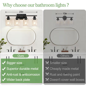 Indoi vanity light in up-down mounting configuration for versatile lighting