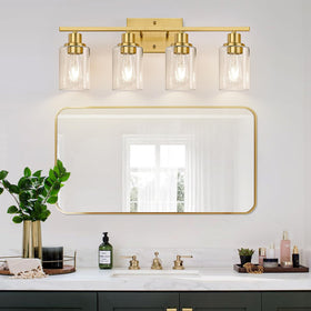 Secure metal rings hold glass shades firmly for reliable daily use.