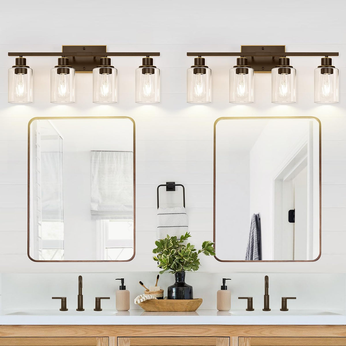 Indoi vanity lighting helps with clear, bright task lighting near mirrors.