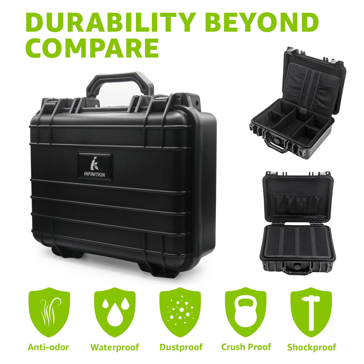 INFINITKIN XL interior shows spacious space for organizing items during travel.