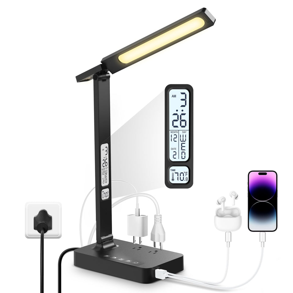Infiway desk lamp with USB-C port for easy charging while you work.
