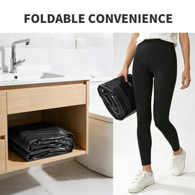 Inflatoast bathtub includes cover and drain hose for easy cleanup.
